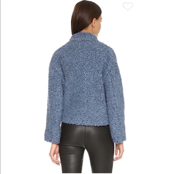 IRO Daney Light Blue Looped Knit Zip Jacket - Picture 2 of 15